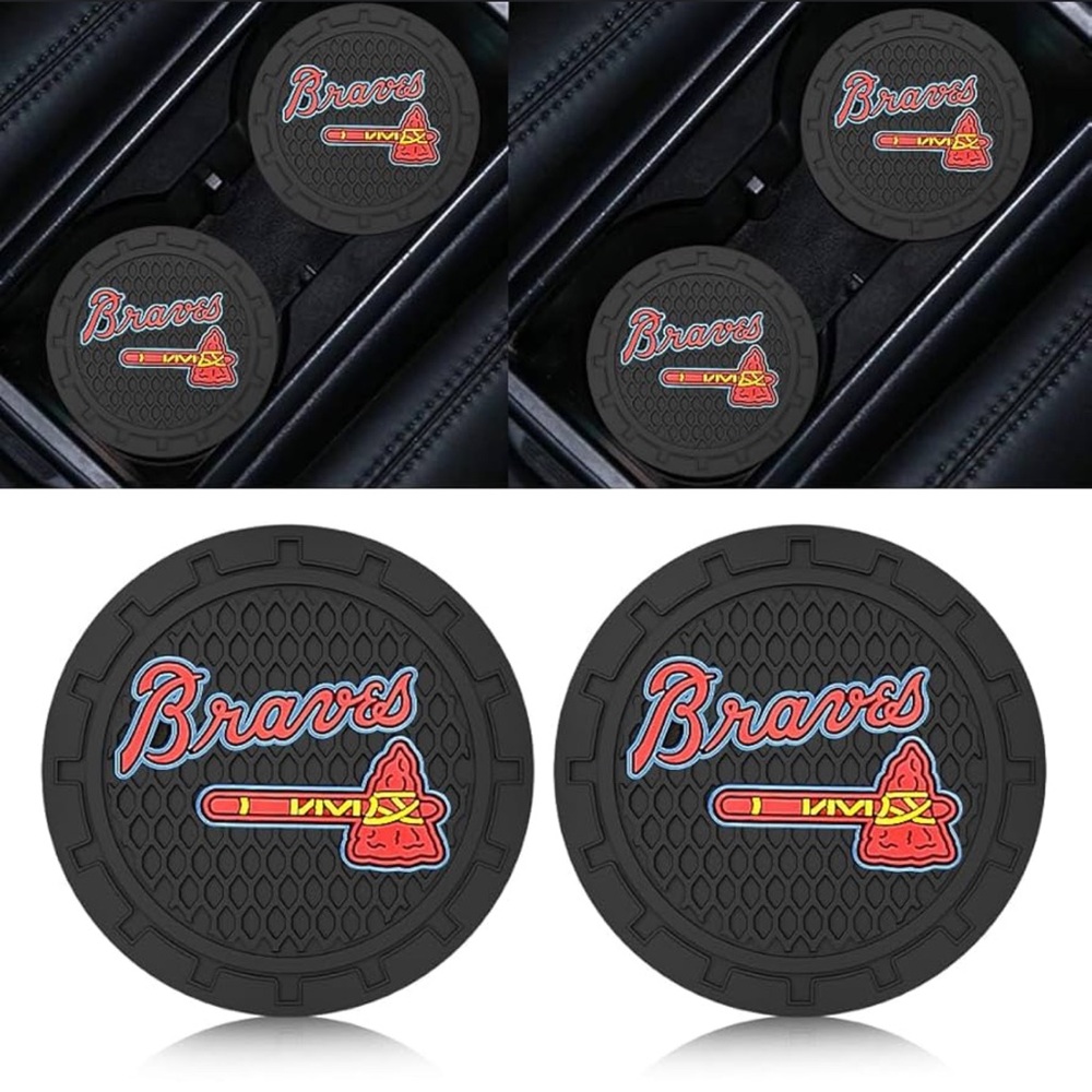 Atlanta Braves Car Coasters -NEW